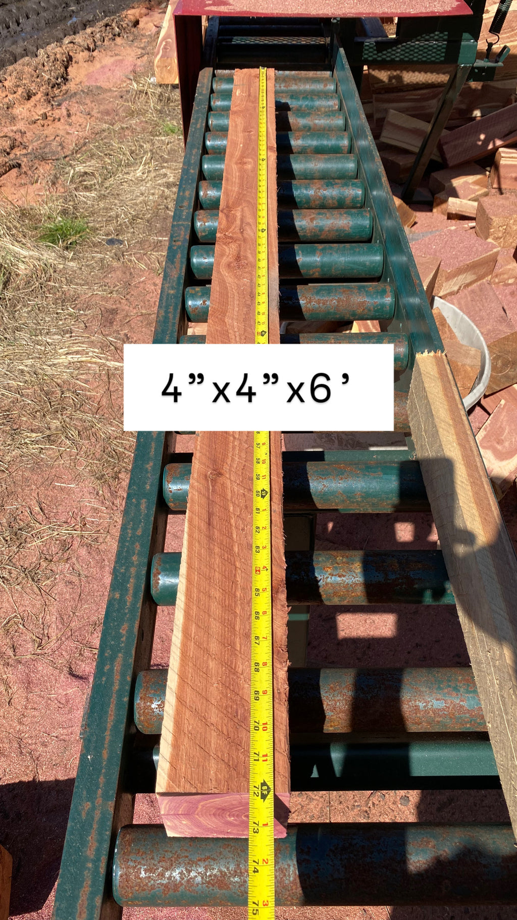 4”x4”x6’ Eastern Red Cedar Post