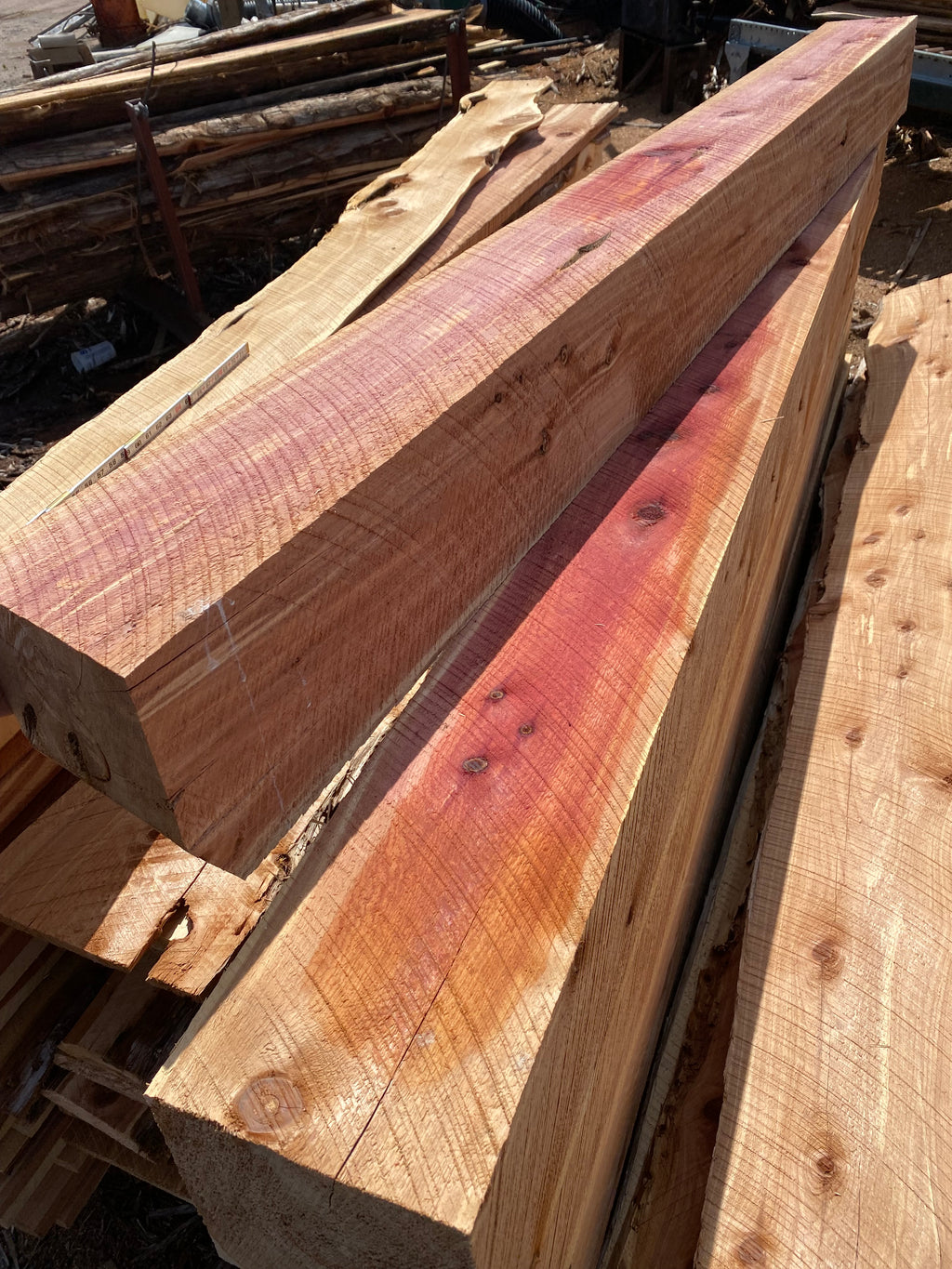 8”x8”x8’ Eastern Red Cedar Cants Beams Post Nebraska Sawmill Export