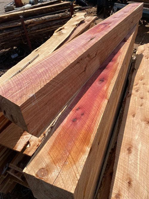 8”x8”x8’ Eastern Red Cedar Cants Beams Post Nebraska Sawmill Export
