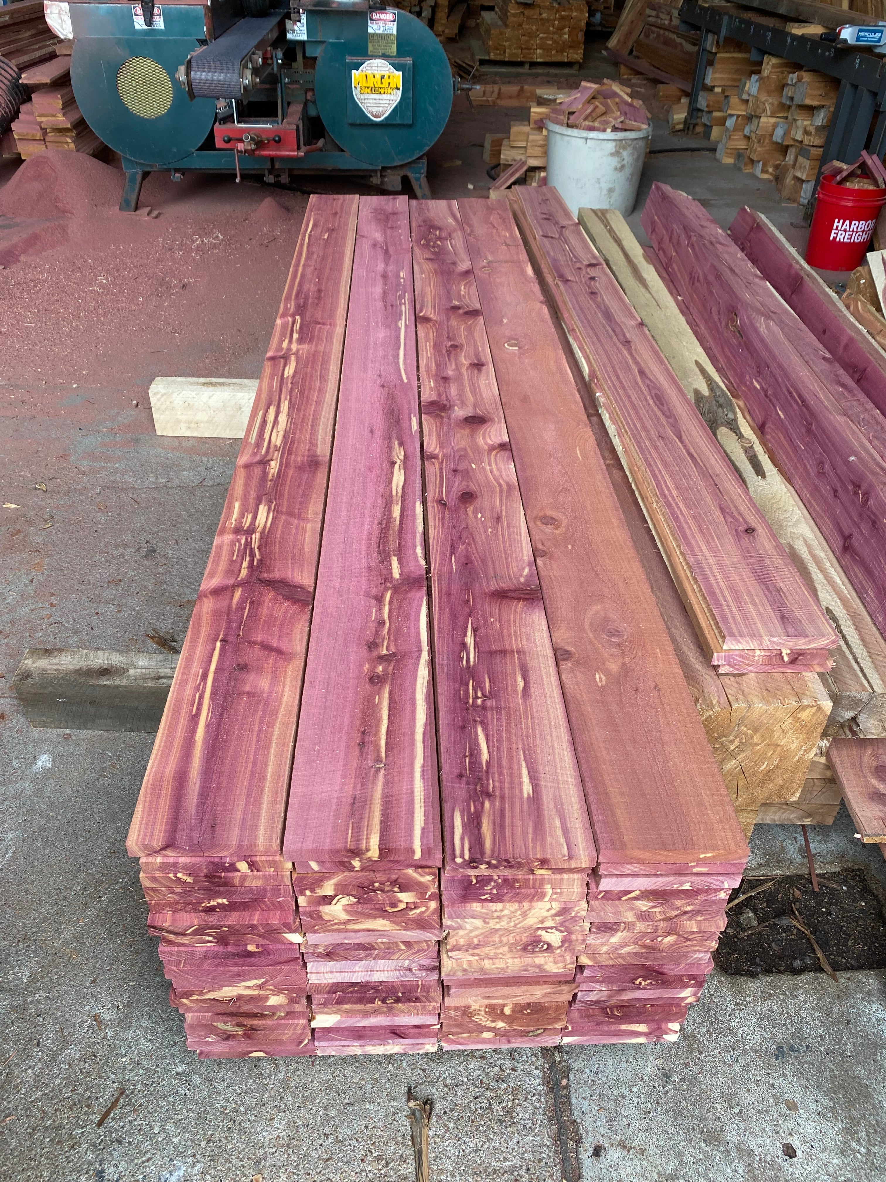 3/4”x6”x8’ Cedar Lumber C.R. SPENCE & CO. Nebraska Eastern Red Cedar 